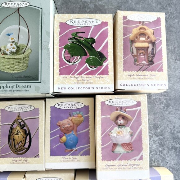 Hallmark SPRING & EASTER Ornament Lot Of 13 Easter Parade Egg Bunny Lily Dream - Picture 3 of 6